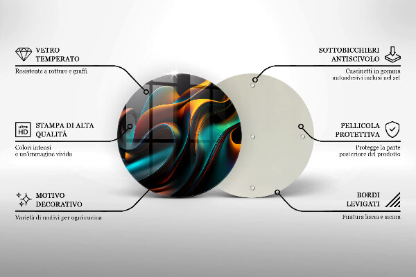 Glas Herdabdeckplatte Bunte Abstraktion