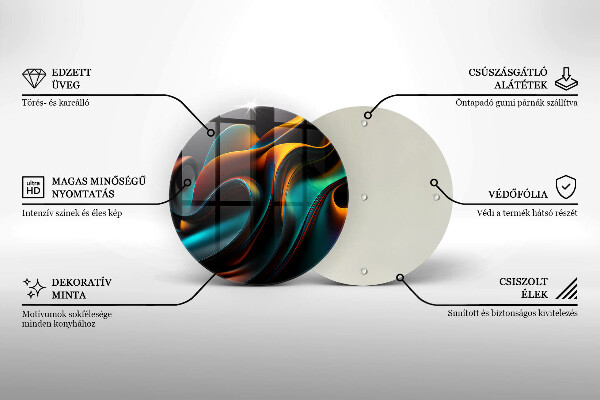 Glas Herdabdeckplatte Bunte Abstraktion