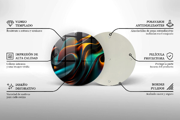 Glas Herdabdeckplatte Bunte Abstraktion