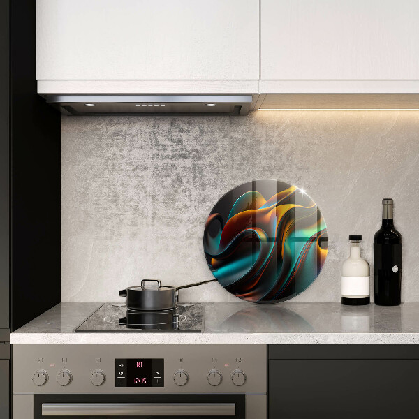 Glas Herdabdeckplatte Bunte Abstraktion
