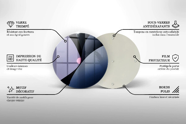 Glas Herdabdeckplatte Abstrakte Formen