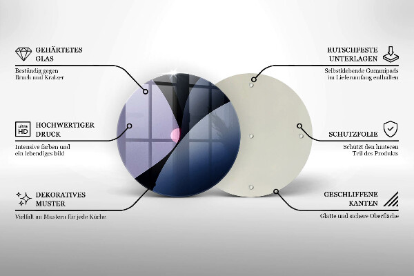 Glas Herdabdeckplatte Abstrakte Formen