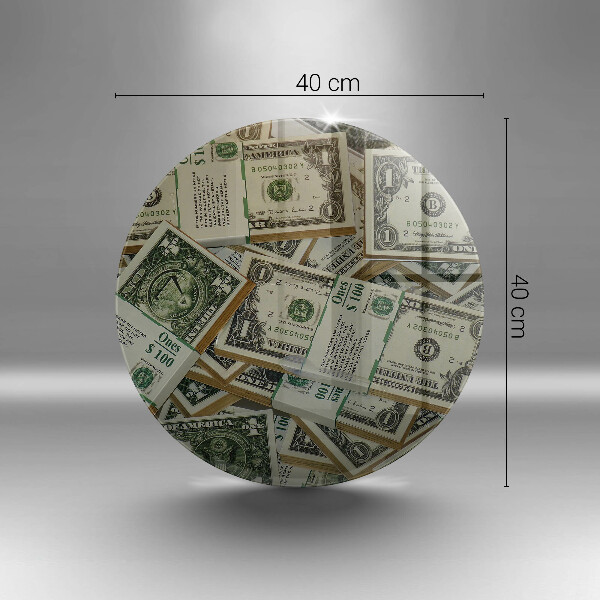 Glas Herdabdeckplatte Gelddollar