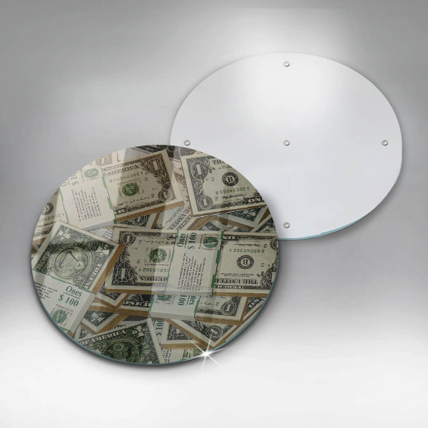 Glas Herdabdeckplatte Gelddollar