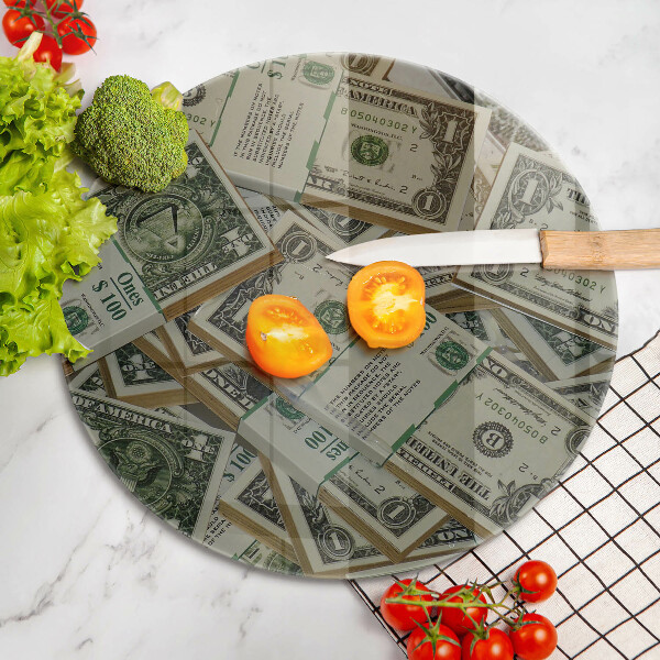 Glas Herdabdeckplatte Gelddollar