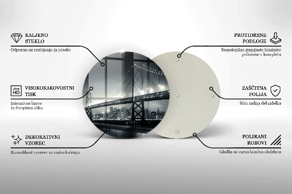 Glas Ceranfeldabdeckung Spritzschutz Benjamin-Franklin-Brücke