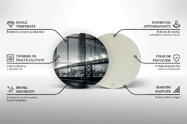 Glas Ceranfeldabdeckung Spritzschutz Benjamin-Franklin-Brücke