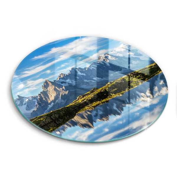 Glas Ceranfeldabdeckung Spritzschutz Berglandschaft