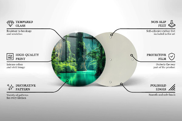Glas Herdabdeckplatte Lagunenlandschaft