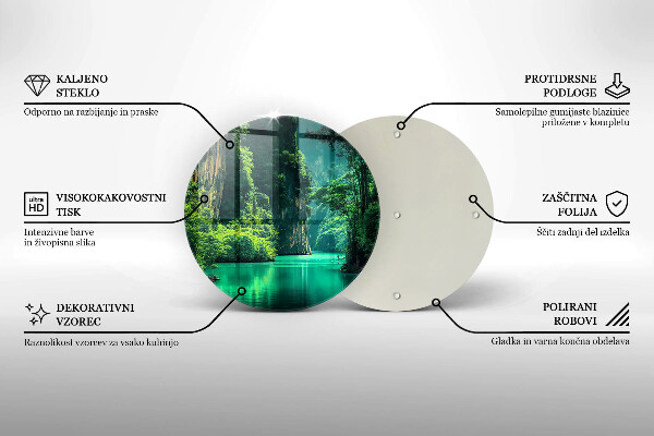Glas Herdabdeckplatte Lagunenlandschaft
