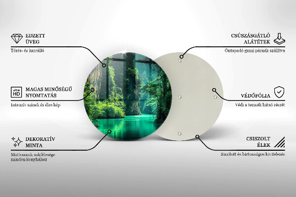 Glas Herdabdeckplatte Lagunenlandschaft