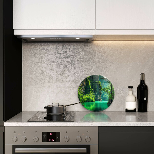 Glas Herdabdeckplatte Lagunenlandschaft