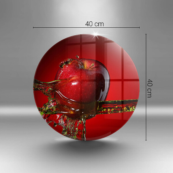 Glas Herdabdeckplatte Apfelfrucht im Wasser