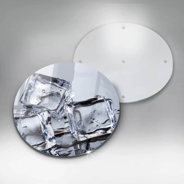 Glas Herdabdeckplatte Eiswürfel