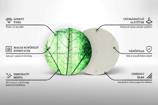 Glas Herdabdeckplatte Dekoratives Aderblatt