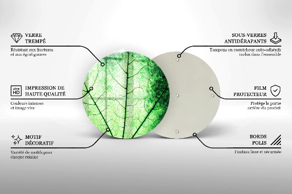 Glas Herdabdeckplatte Dekoratives Aderblatt