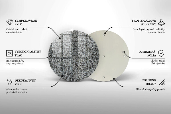 Glas Herdabdeckplatte Steinstruktur