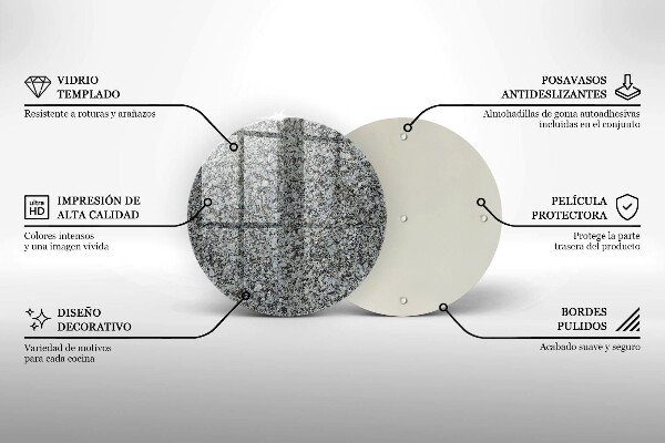 Glas Herdabdeckplatte Steinstruktur