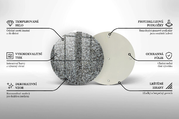 Glas Herdabdeckplatte Steinstruktur