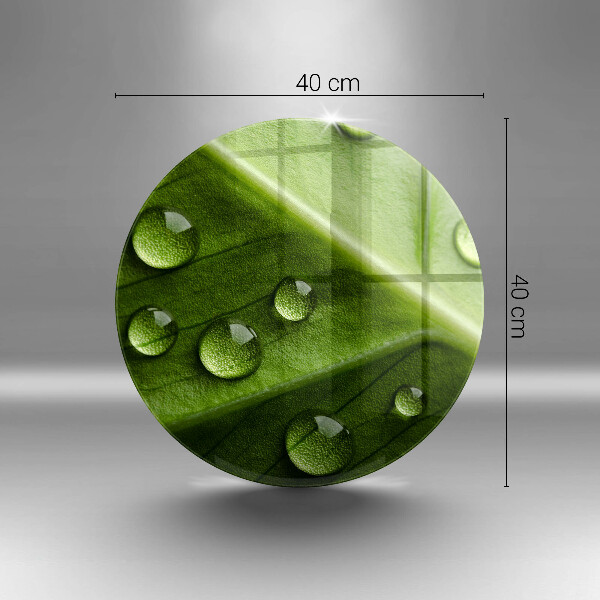 Glas Herdabdeckplatte Naturtau und Blatt