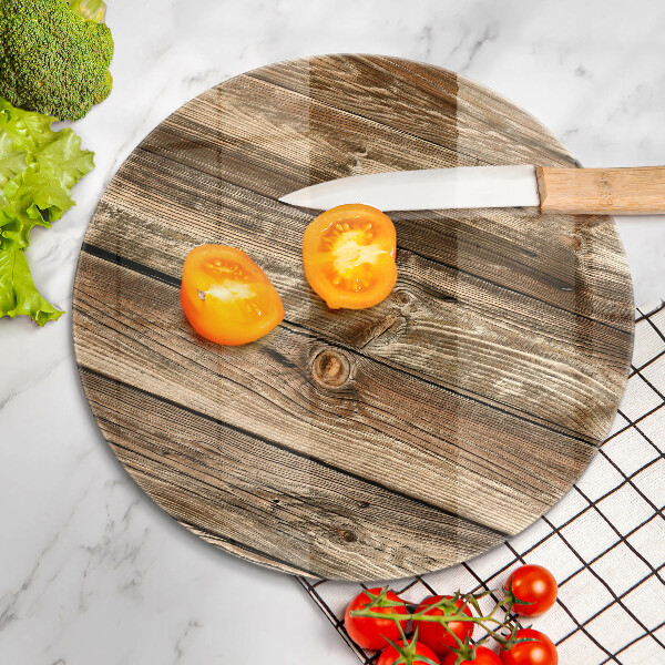 Glas Herdabdeckplatte Holzplankenstruktur