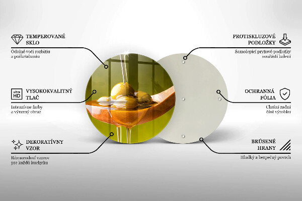 Glas Herdabdeckplatte Olivenöl und Oliven
