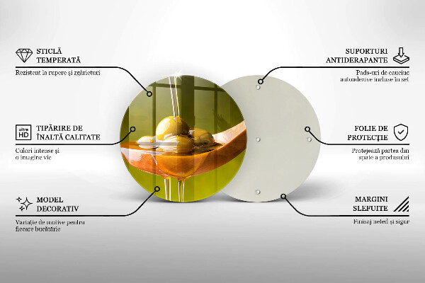 Glas Herdabdeckplatte Olivenöl und Oliven