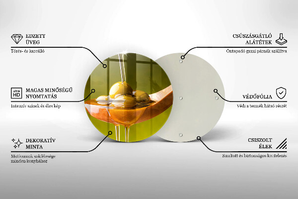 Glas Herdabdeckplatte Olivenöl und Oliven