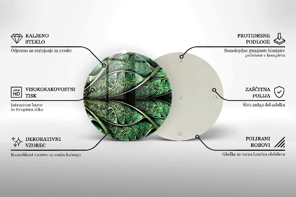 Glas Herdabdeckplatte Struktur der Blattadern