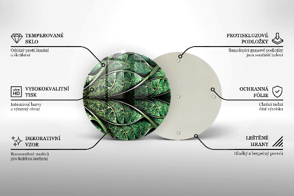 Glas Herdabdeckplatte Struktur der Blattadern