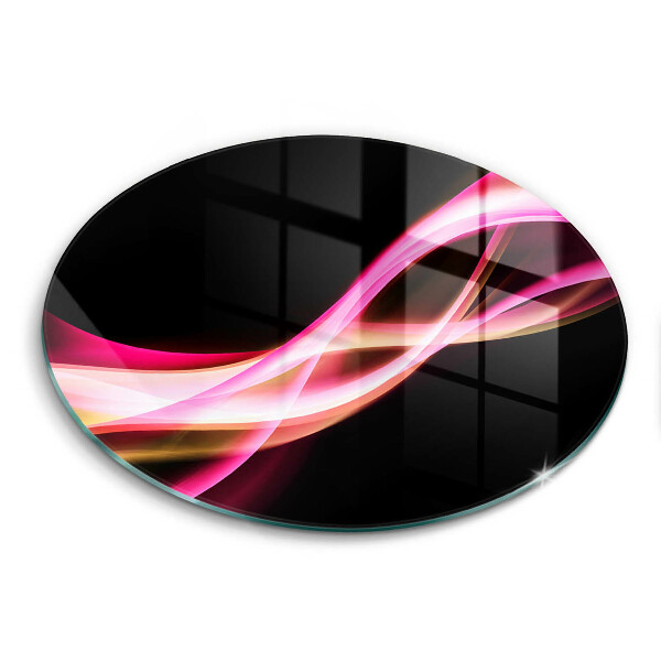 Glas Herdabdeckplatte Abstrakter Neonrauch