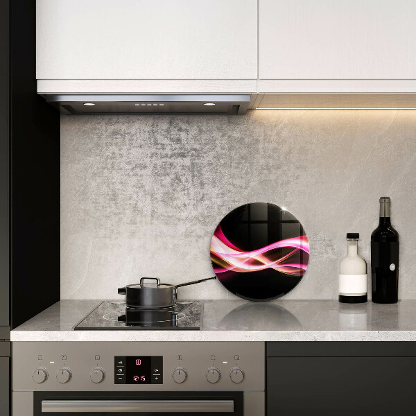 Glas Herdabdeckplatte Abstrakter Neonrauch