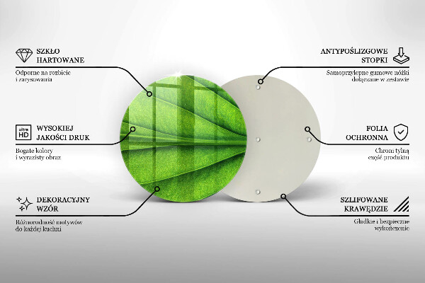 Glas Ceranfeldabdeckung Naturaderblatt