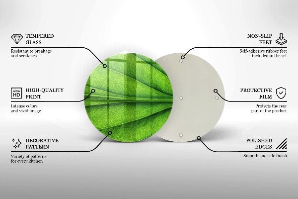 Glas Ceranfeldabdeckung Naturaderblatt