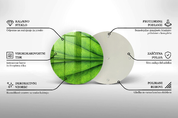 Glas Ceranfeldabdeckung Naturaderblatt