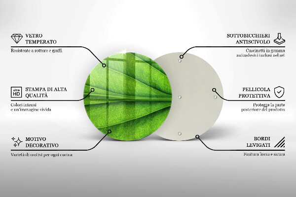 Glas Ceranfeldabdeckung Naturaderblatt