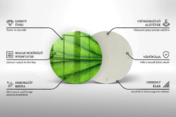 Glas Ceranfeldabdeckung Naturaderblatt