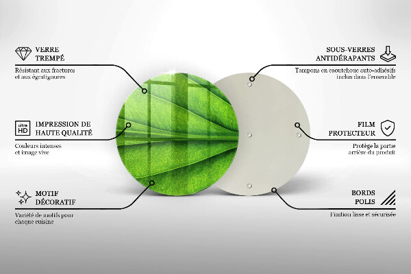 Glas Ceranfeldabdeckung Naturaderblatt