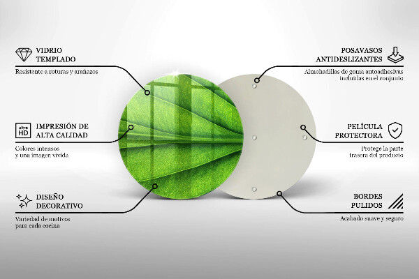 Glas Ceranfeldabdeckung Naturaderblatt