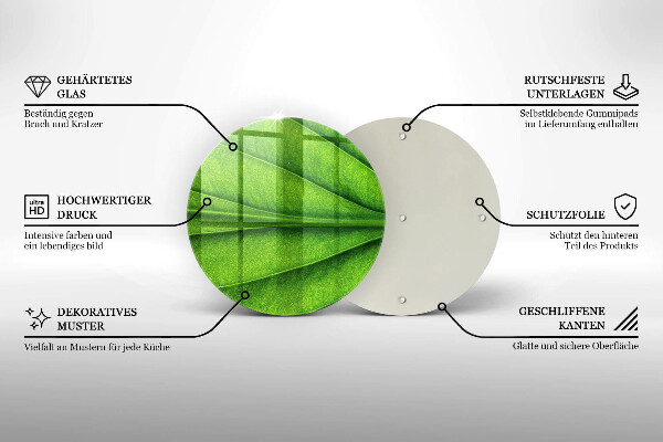 Glas Ceranfeldabdeckung Naturaderblatt