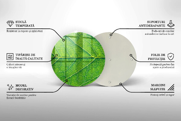 Glas Ceranfeldabdeckung Naturblattadern