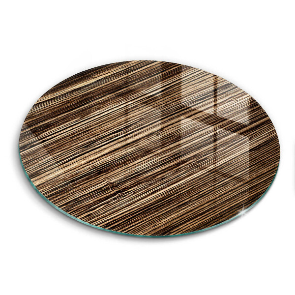 Glas Ceranfeldabdeckung Holzstruktur