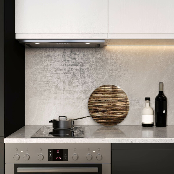 Glas Ceranfeldabdeckung Holzstruktur