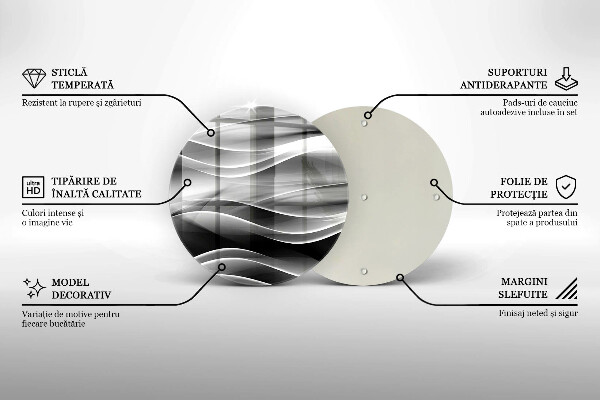 Glas Ceranfeldabdeckung Abstrakte Rauchlinien