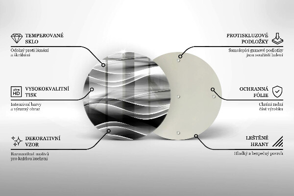Glas Ceranfeldabdeckung Abstrakte Rauchlinien
