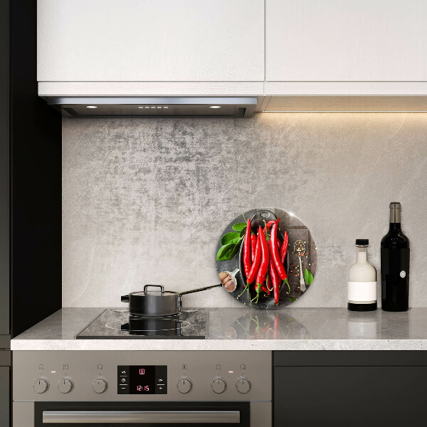 Glas Ceranfeldabdeckung Rote Chilischoten