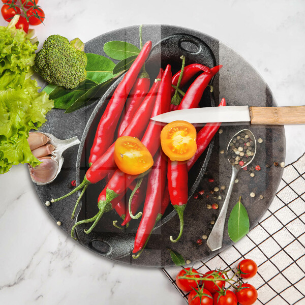 Glas Ceranfeldabdeckung Rote Chilischoten