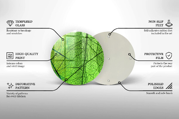 Glas Ceranfeldabdeckung Naturblattadern
