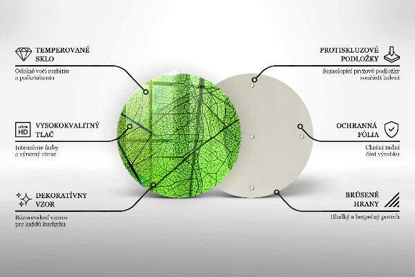Glas Ceranfeldabdeckung Naturblattadern