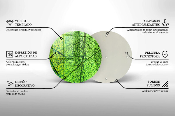 Glas Ceranfeldabdeckung Naturblattadern